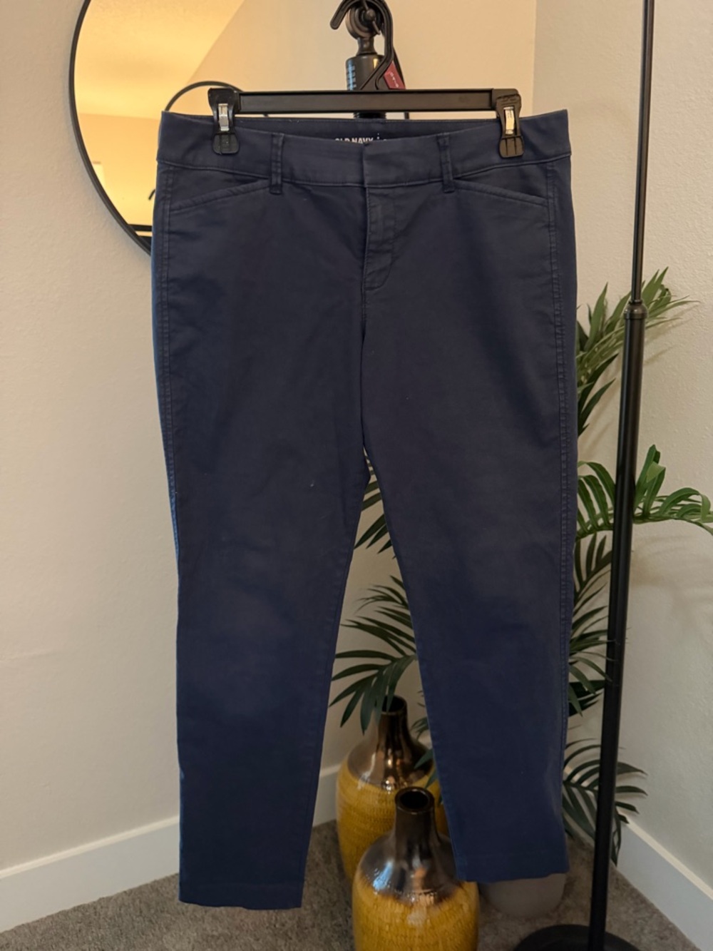 2 pair ankle length straight legged pants.